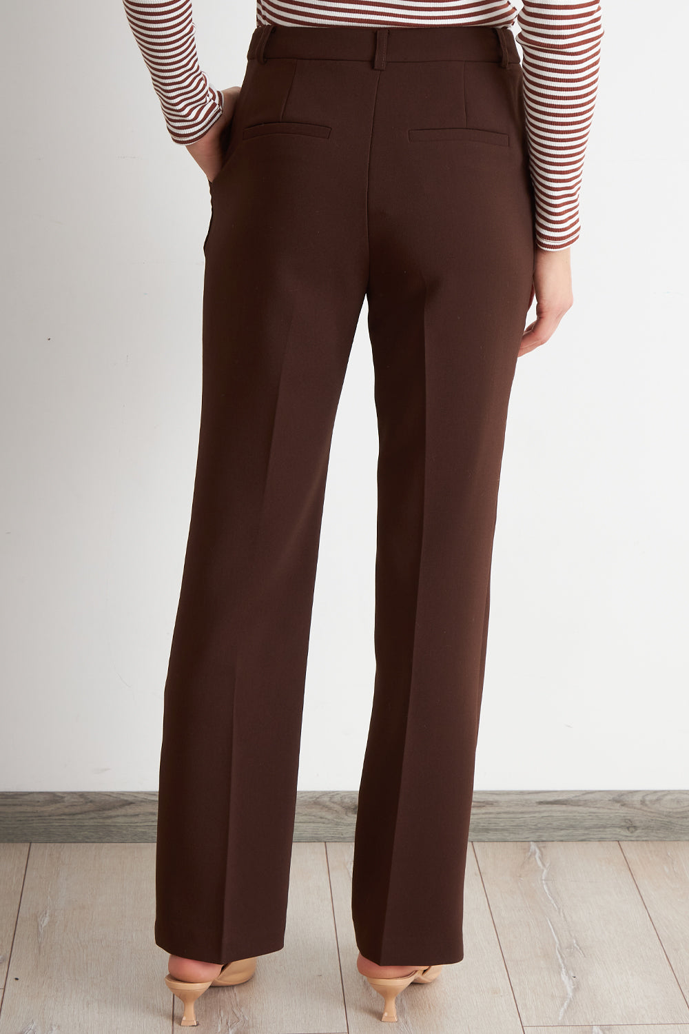 Pantalón Sastrero Recto Café