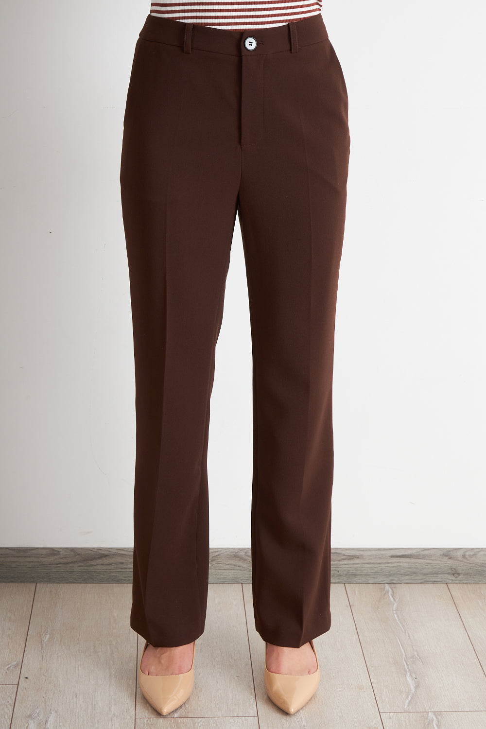 Pantalón Sastrero Recto Café