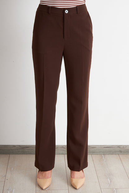 Pantalón Sastrero Recto Café