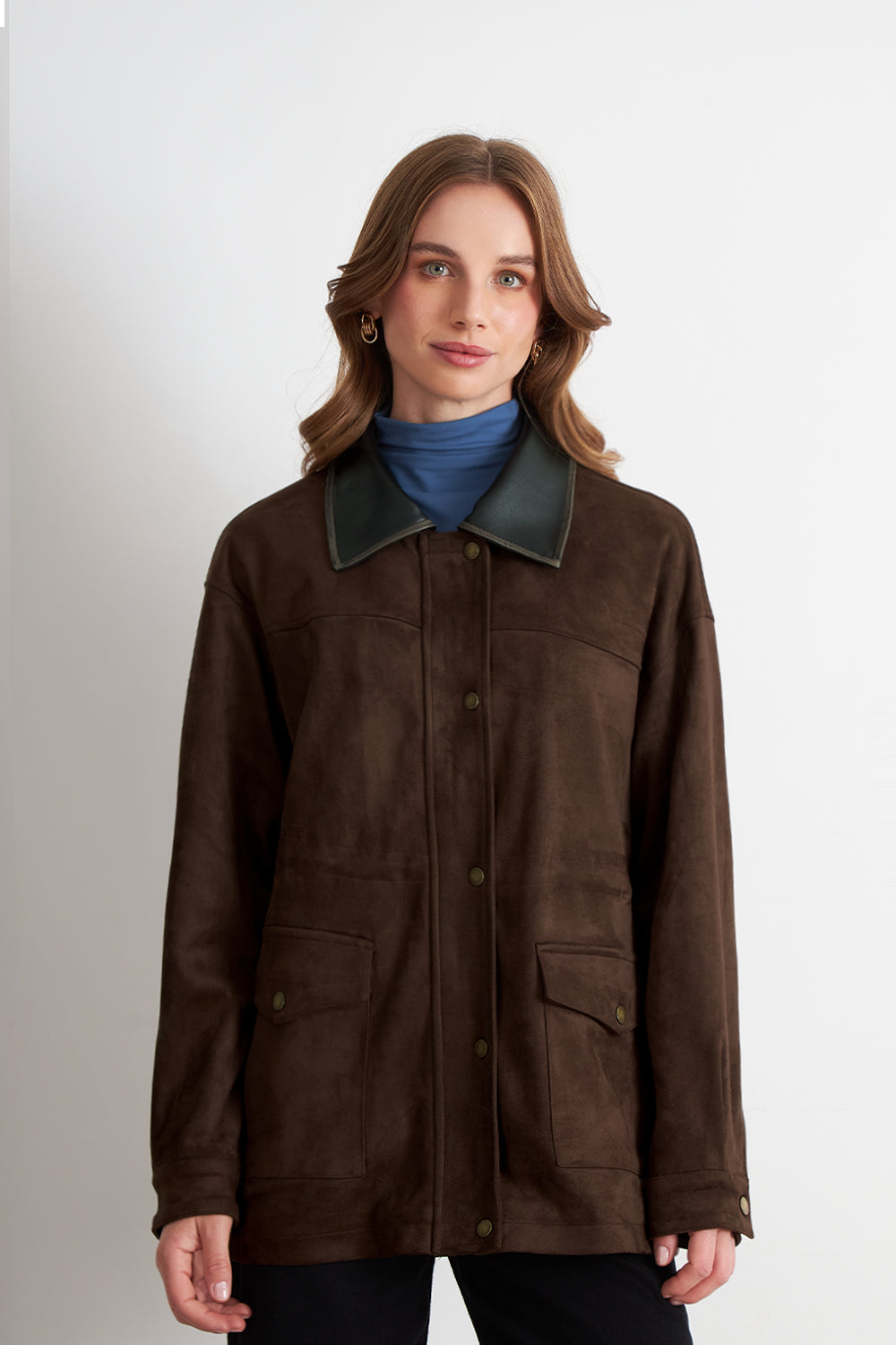 Chaqueta Tipo Barbour Café
