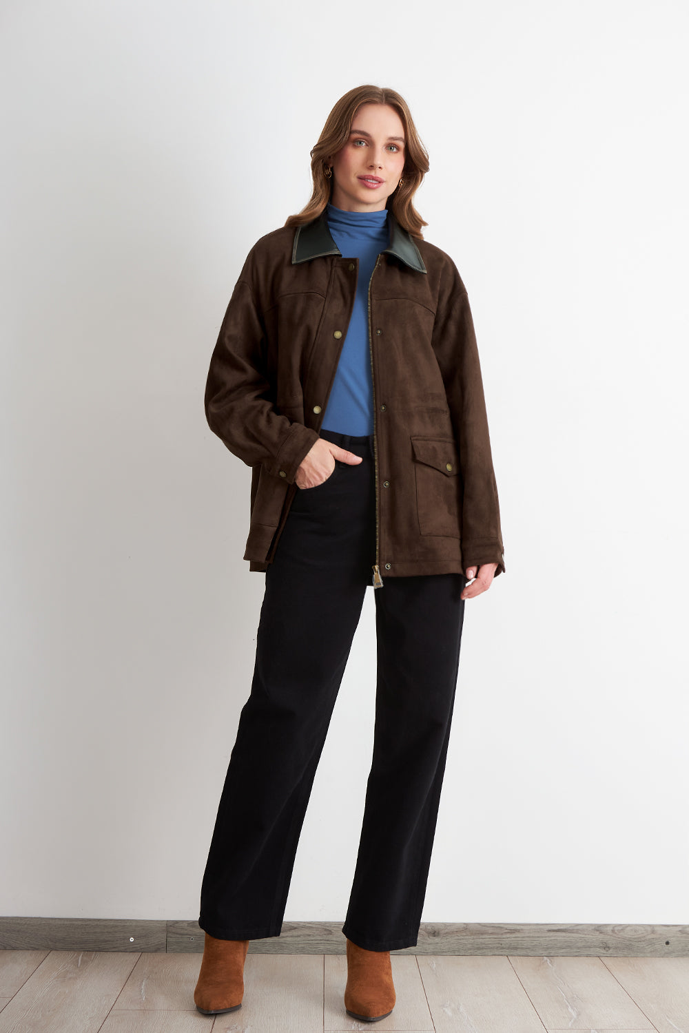Chaqueta Tipo Barbour Café