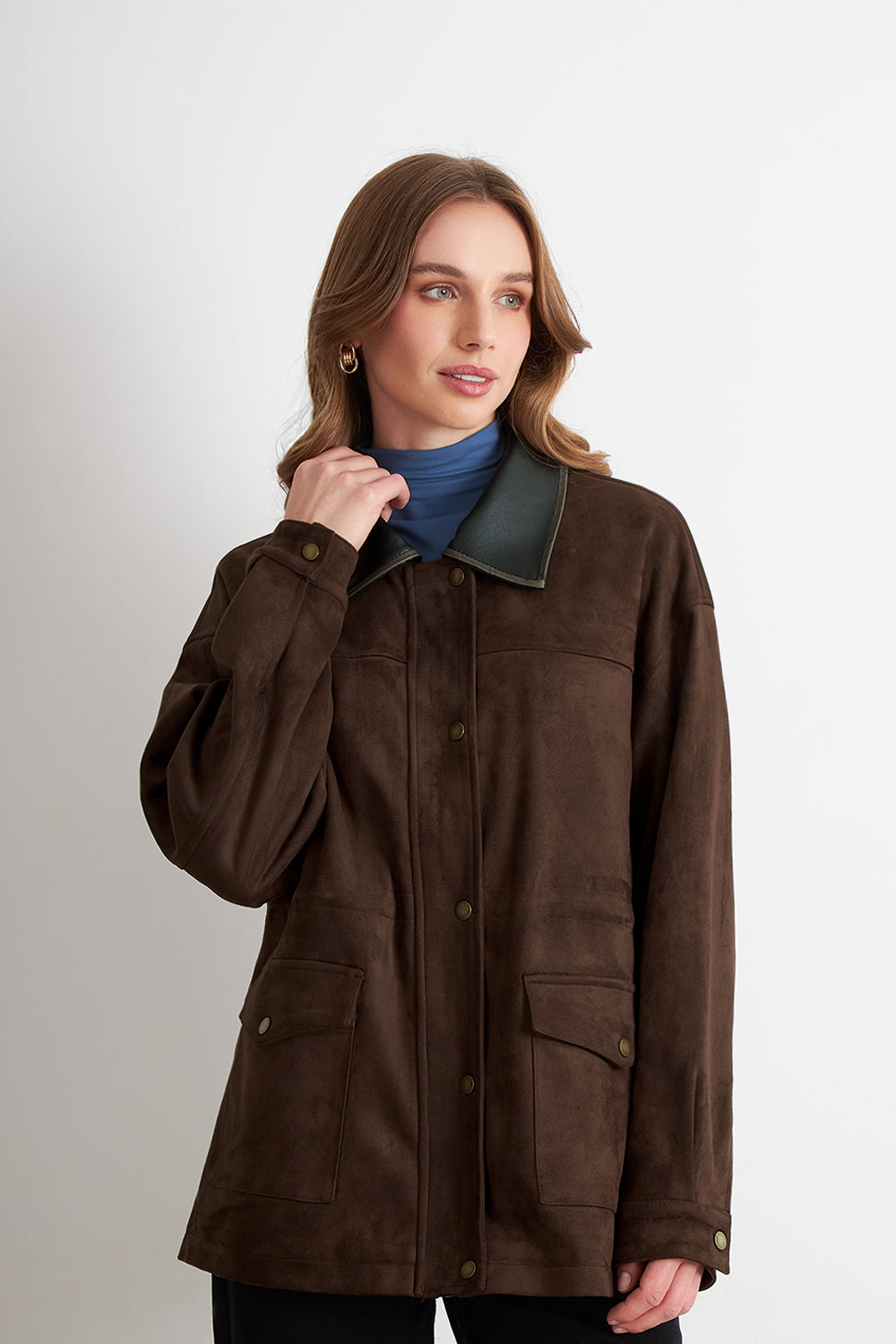 Chaqueta Tipo Barbour Café