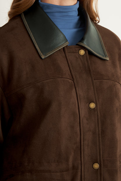 Chaqueta Tipo Barbour Café