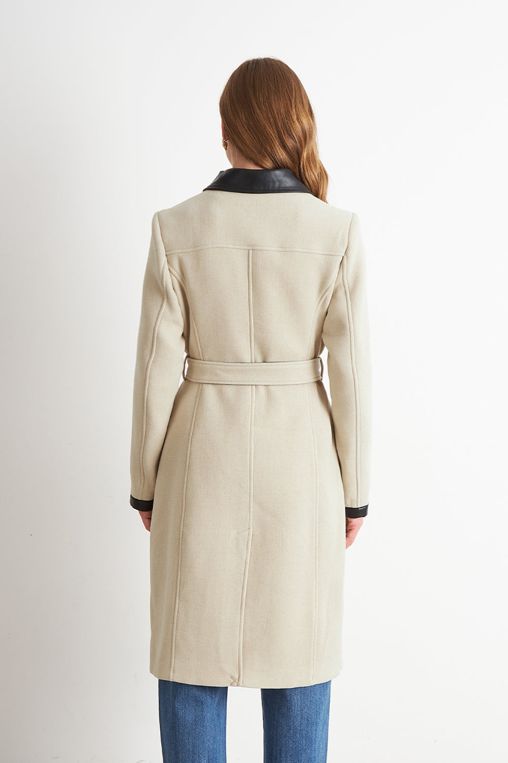 Abrigo Cuello Camisero Beige