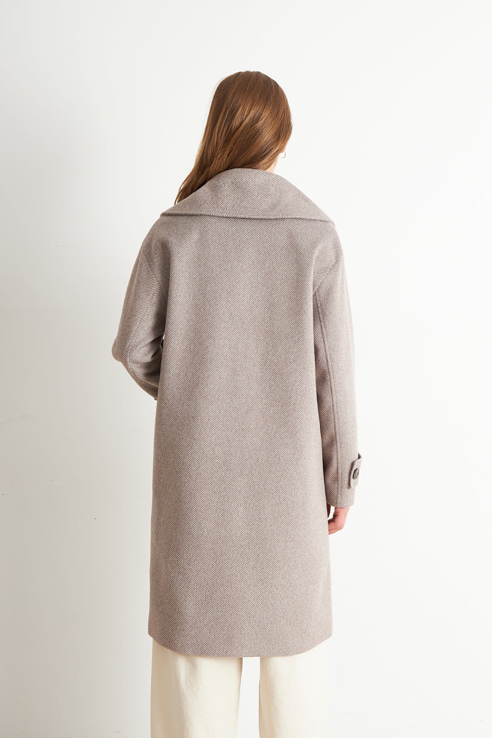 Abrigo Lanilla con Solapa Khaki