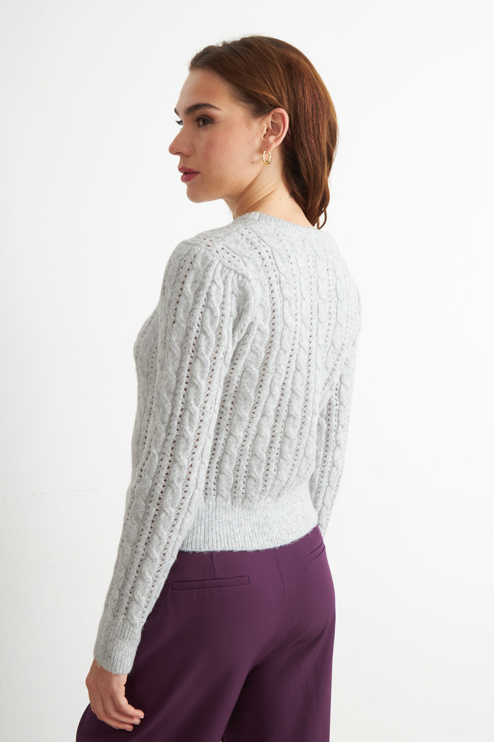 Sweater de Punto Calado Blanco