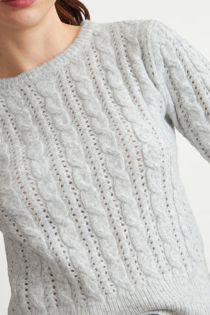 Sweater de Punto Calado Blanco
