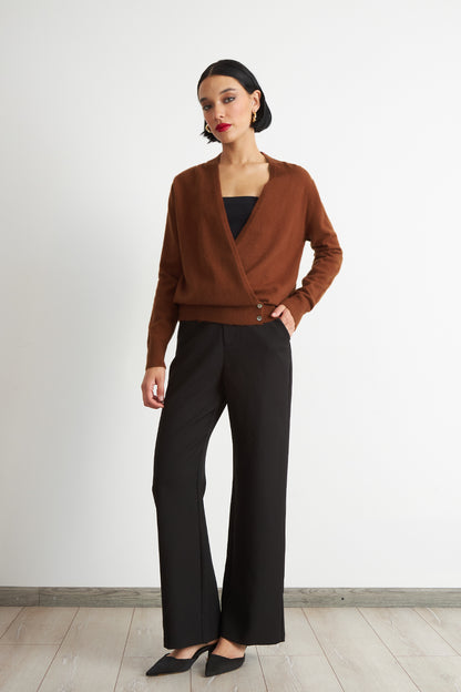 Sweater Cruzado con Botones Óxido