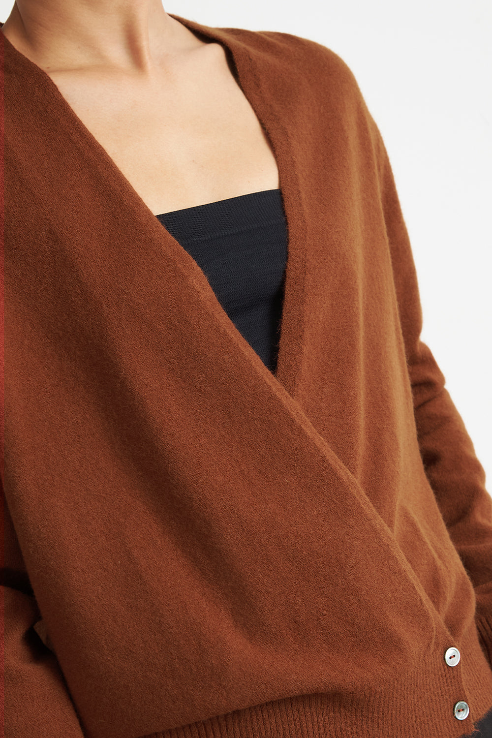 Sweater Cruzado con Botones Óxido