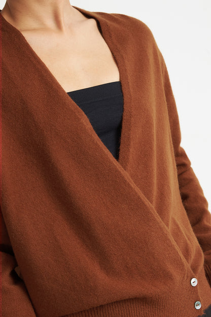 Sweater Cruzado con Botones Óxido