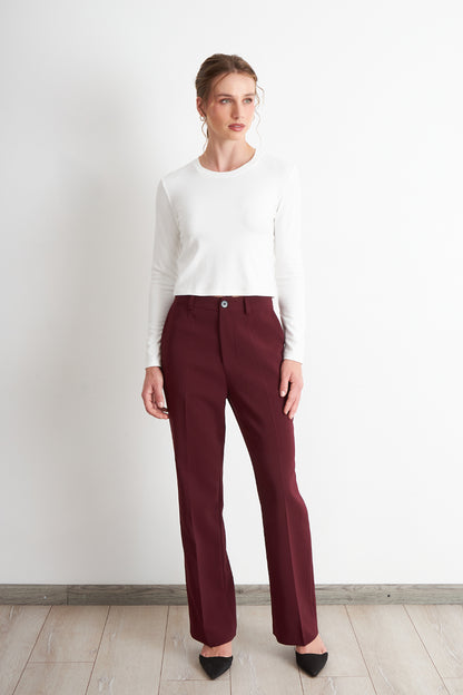 Polera Manga Larga Crop Blanco