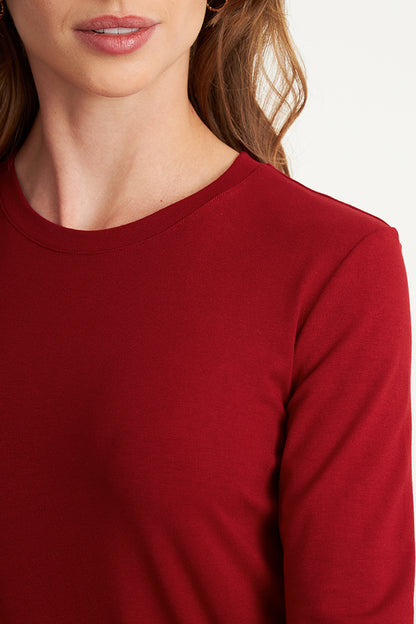 Polera Manga Larga Crop Rojo