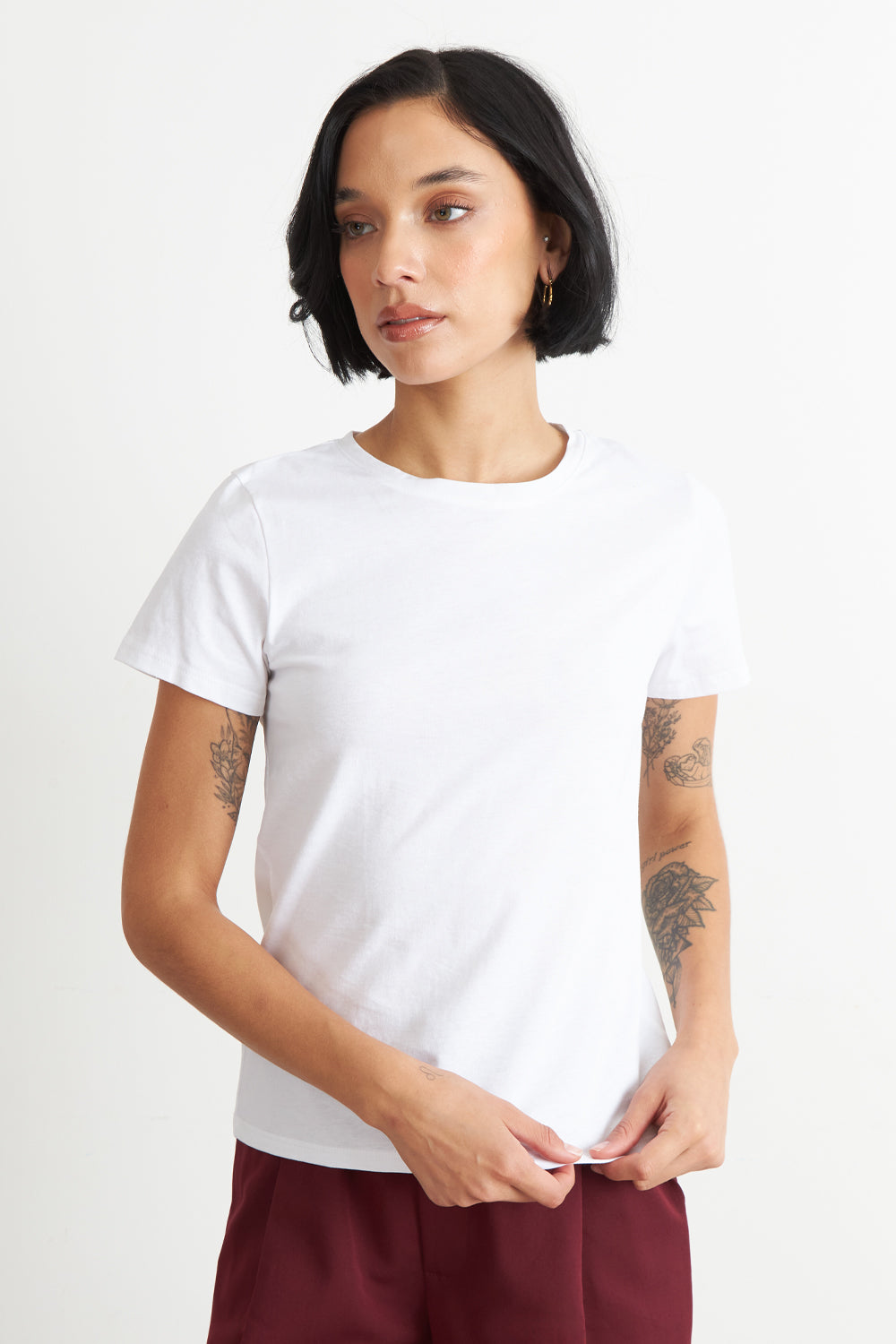 Polera Básica Cuello Redondo Blanco