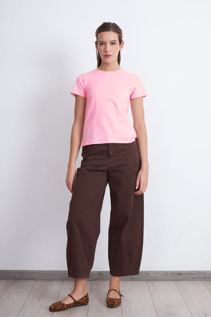 Polera Básica Cuello Redondo Rosado