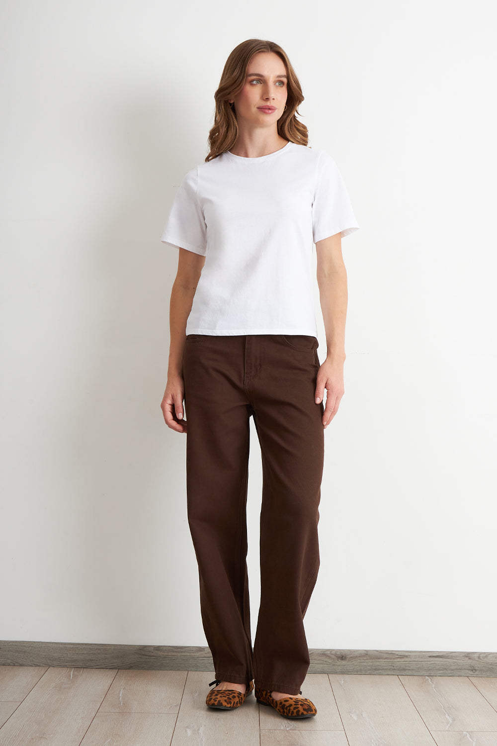 Polera Recta Manga Corta Blanco