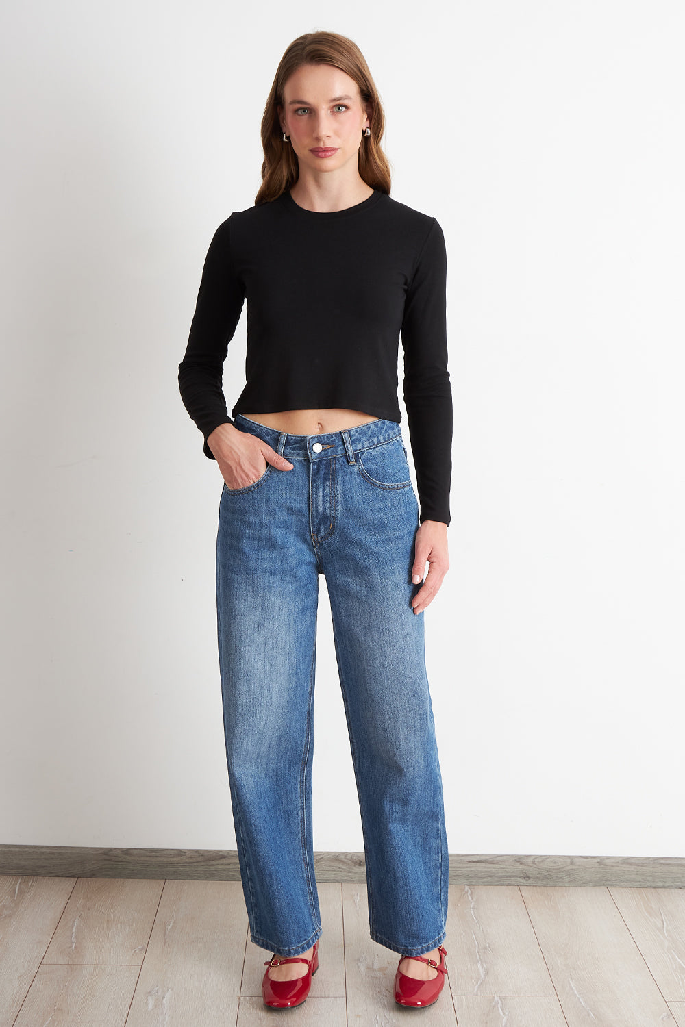 Jeans Pierna Recta Azul