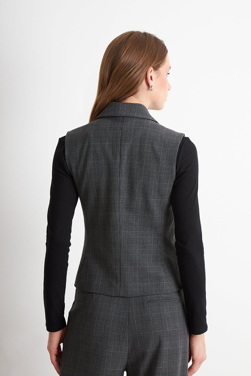 Blazer Cruzado sin Mangas Gris