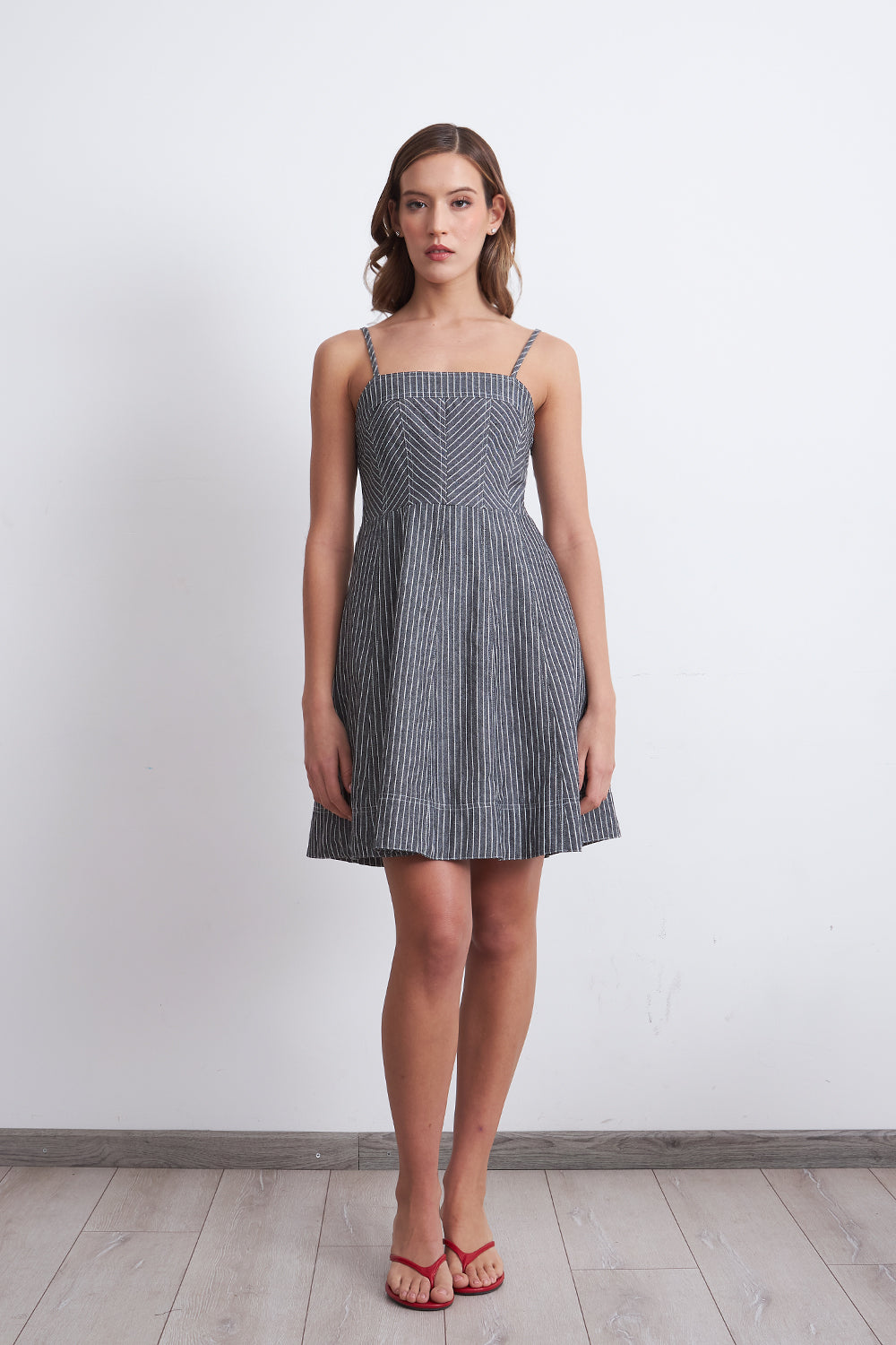 Vestido Corto Espiga Grafito