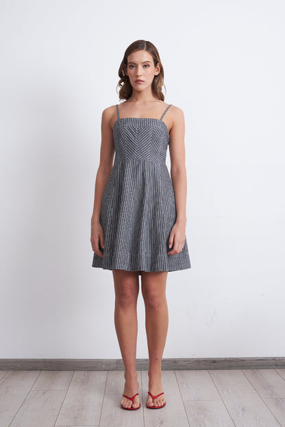 Vestido Corto Espiga Grafito