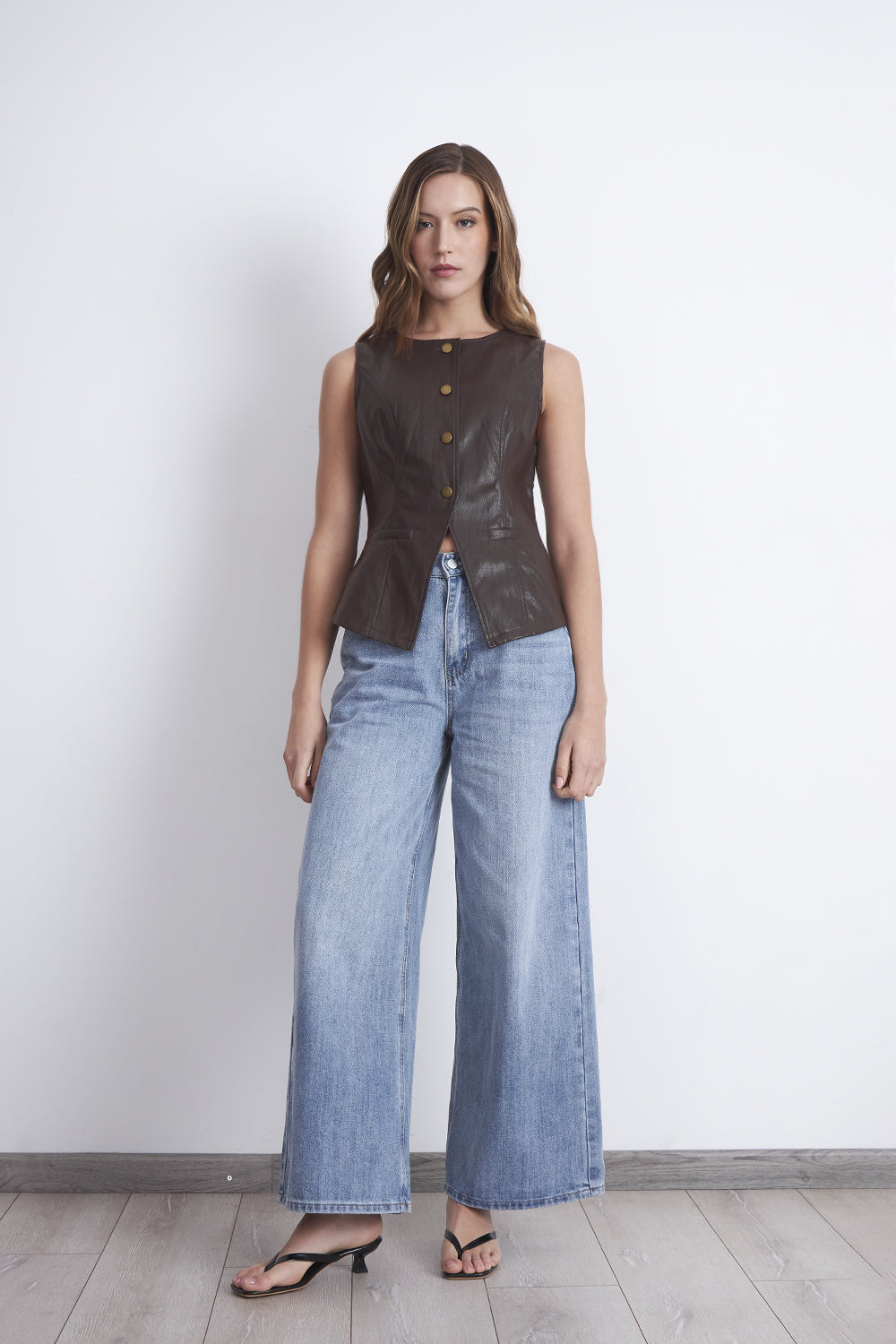 Gilet Eco Cuero Café