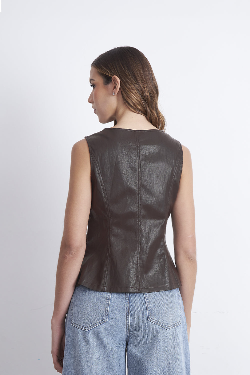 Gilet Eco Cuero Café