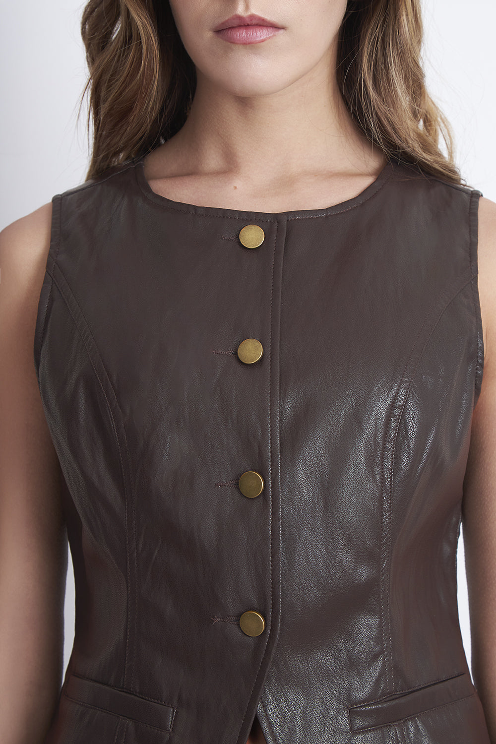 Gilet Eco Cuero Café