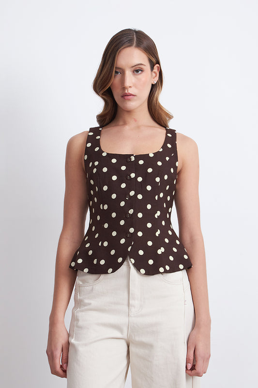 Gilet Lunares Café