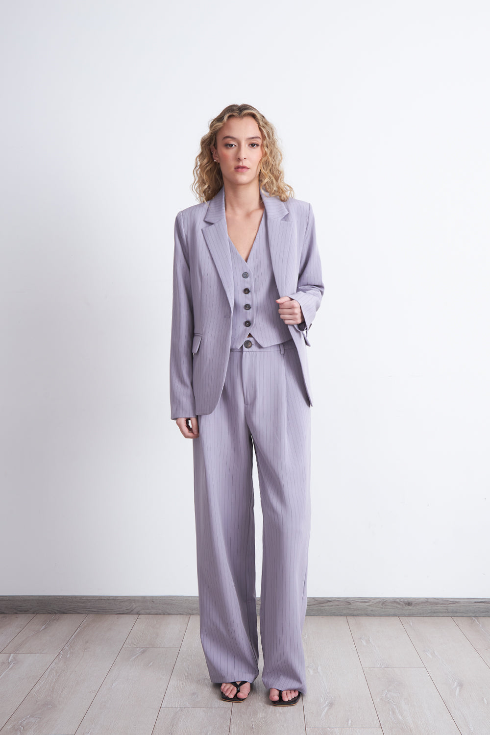 Blazer Rayas Diplomáticas Gris