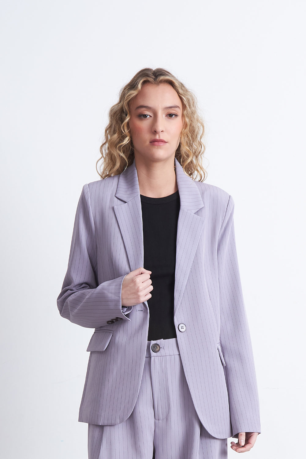 Blazer Rayas Diplomáticas Gris