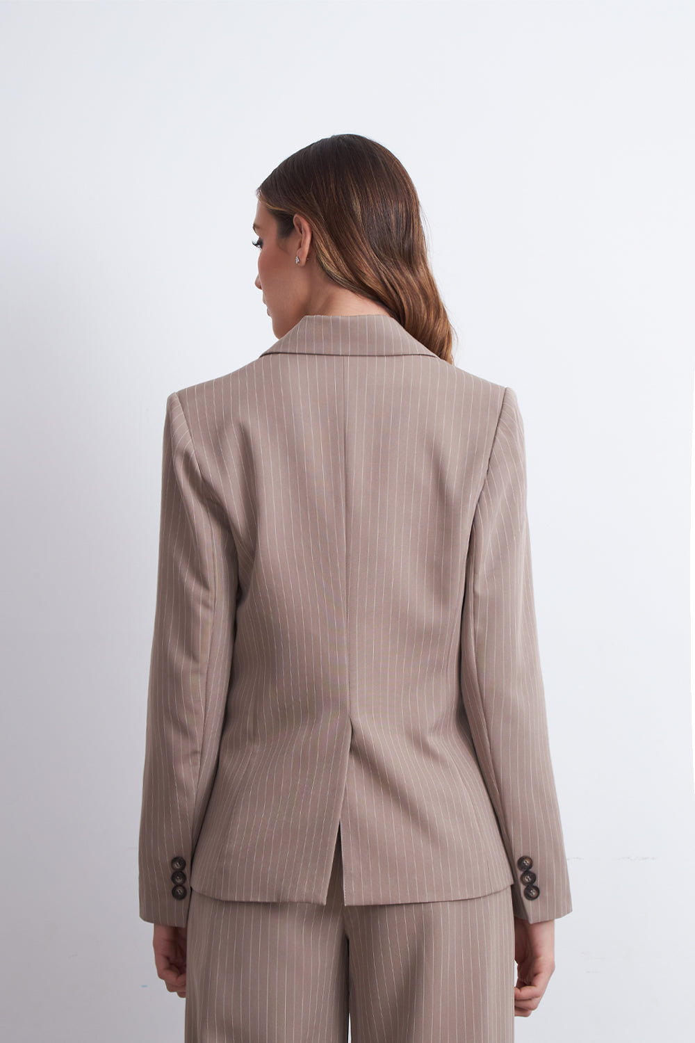 Blazer Rayas Diplomáticas Khaki