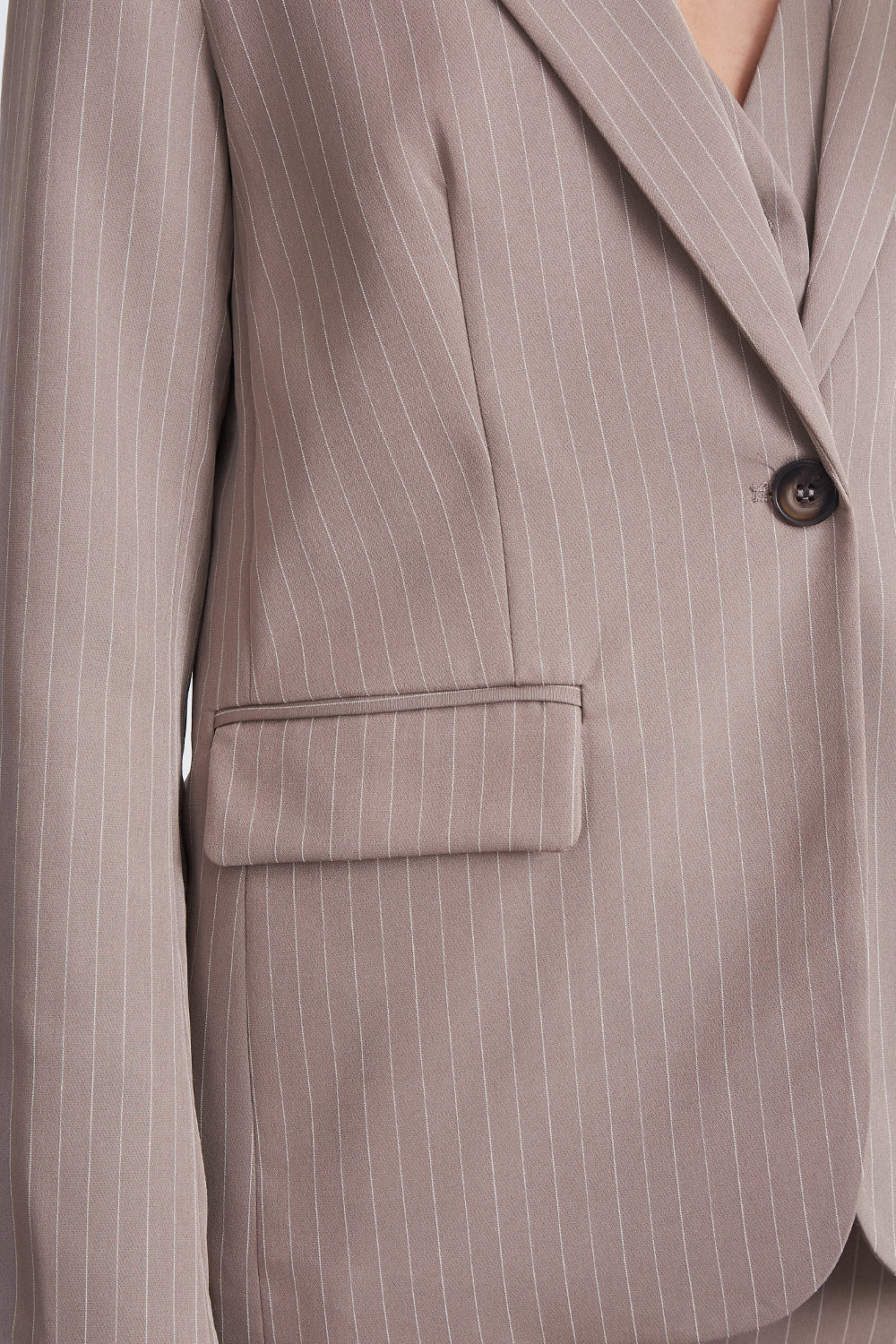 Blazer Rayas Diplomáticas Khaki