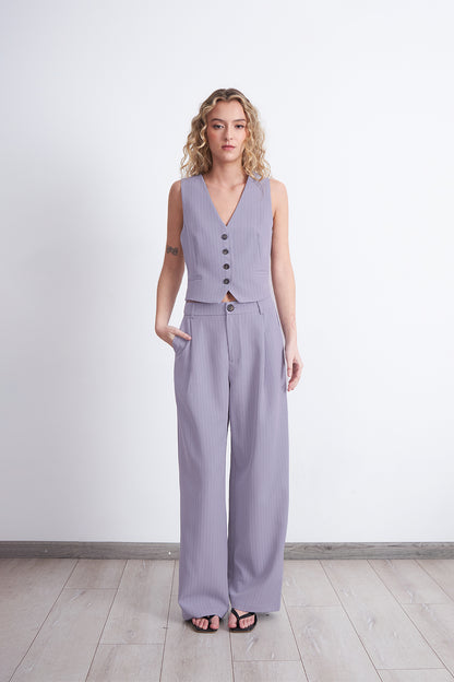 Gilet Sastrero Rayas Diplomáticas Gris