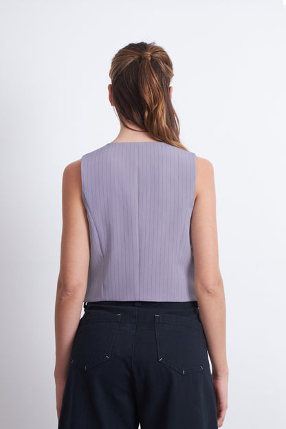Gilet Sastrero Rayas Diplomáticas Gris