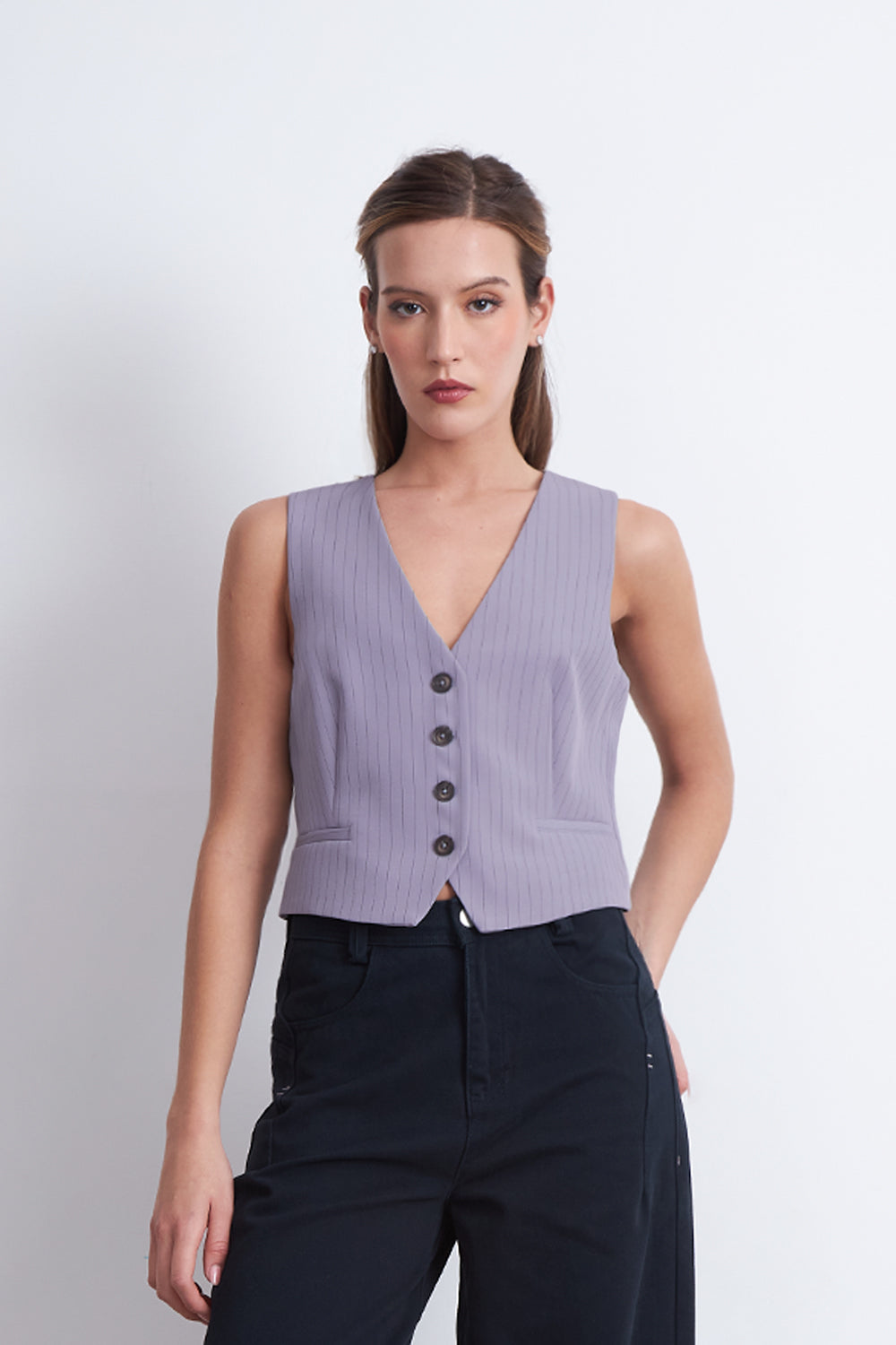 Gilet Sastrero Rayas Diplomáticas Gris