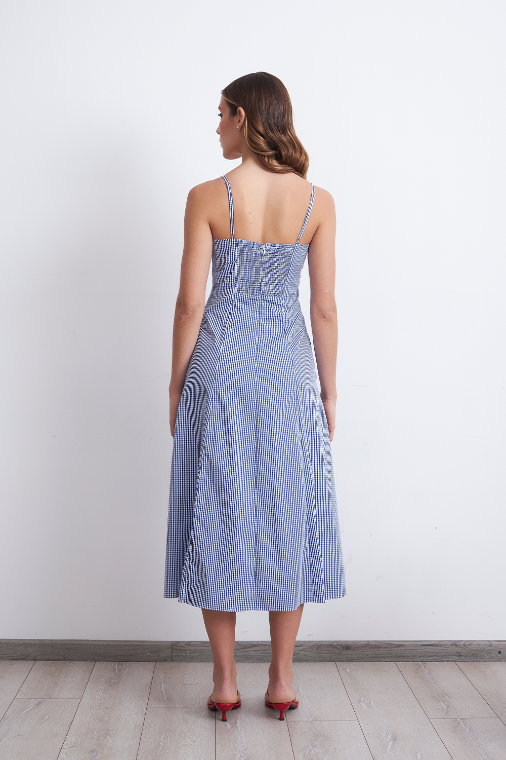 Vestido Vichy Celeste