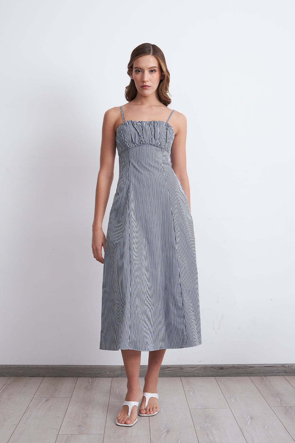 Vestido Vichy Azul Marino
