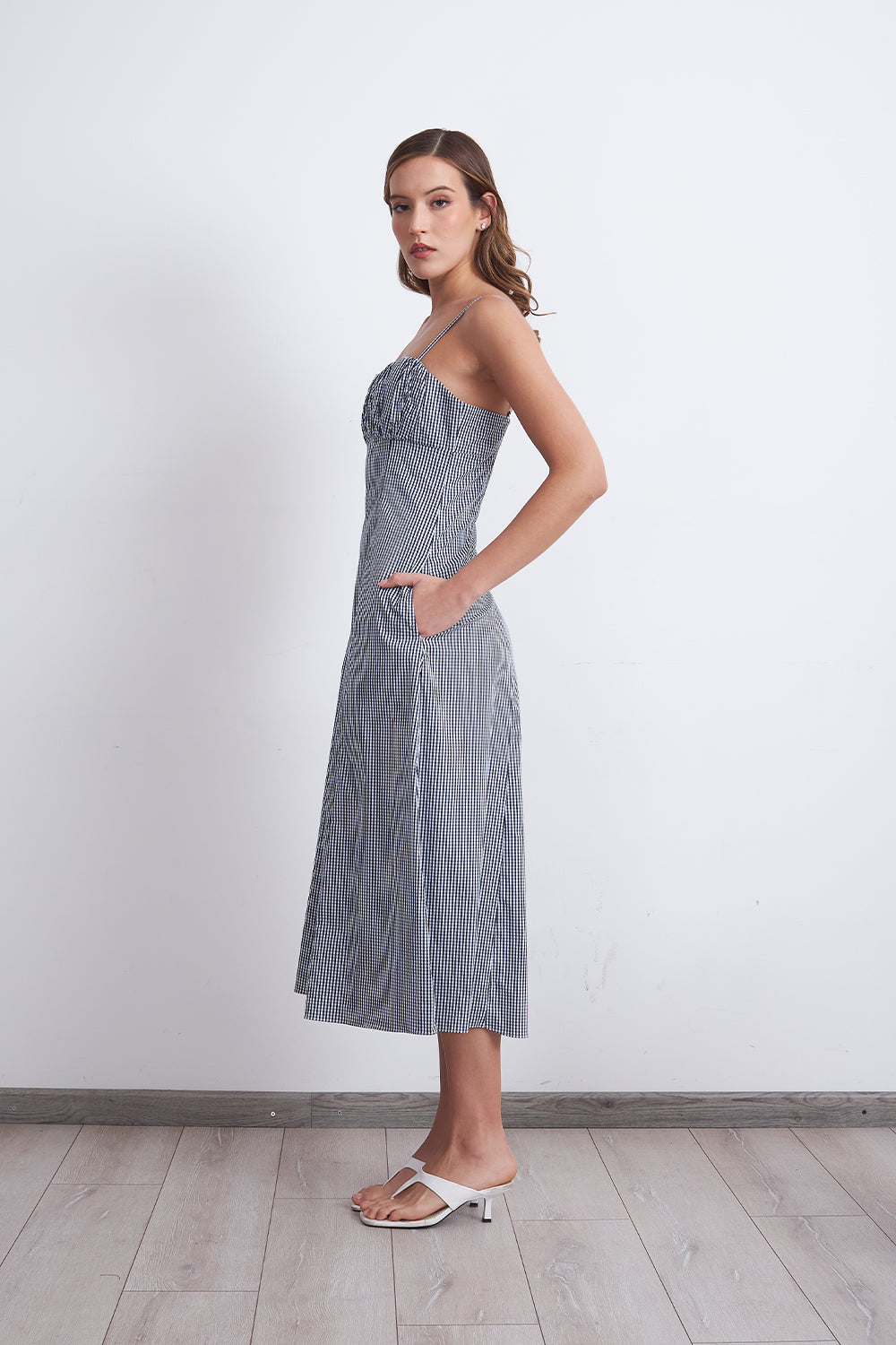Vestido Vichy Azul Marino