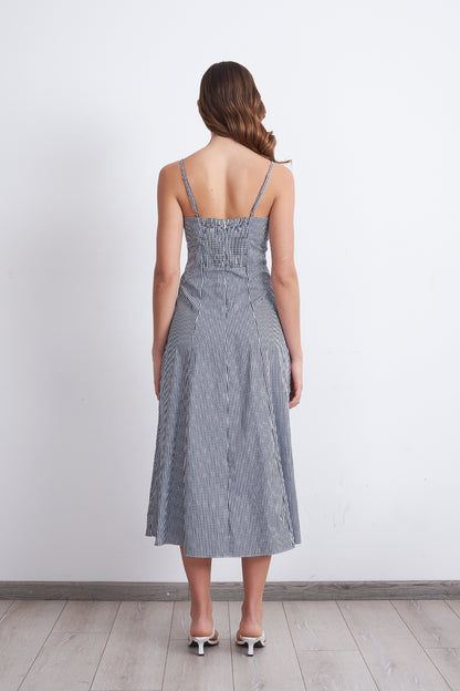 Vestido Vichy Azul Marino
