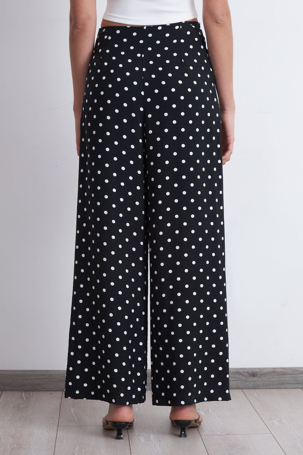 Pantalón Rectos Puntos Negro
