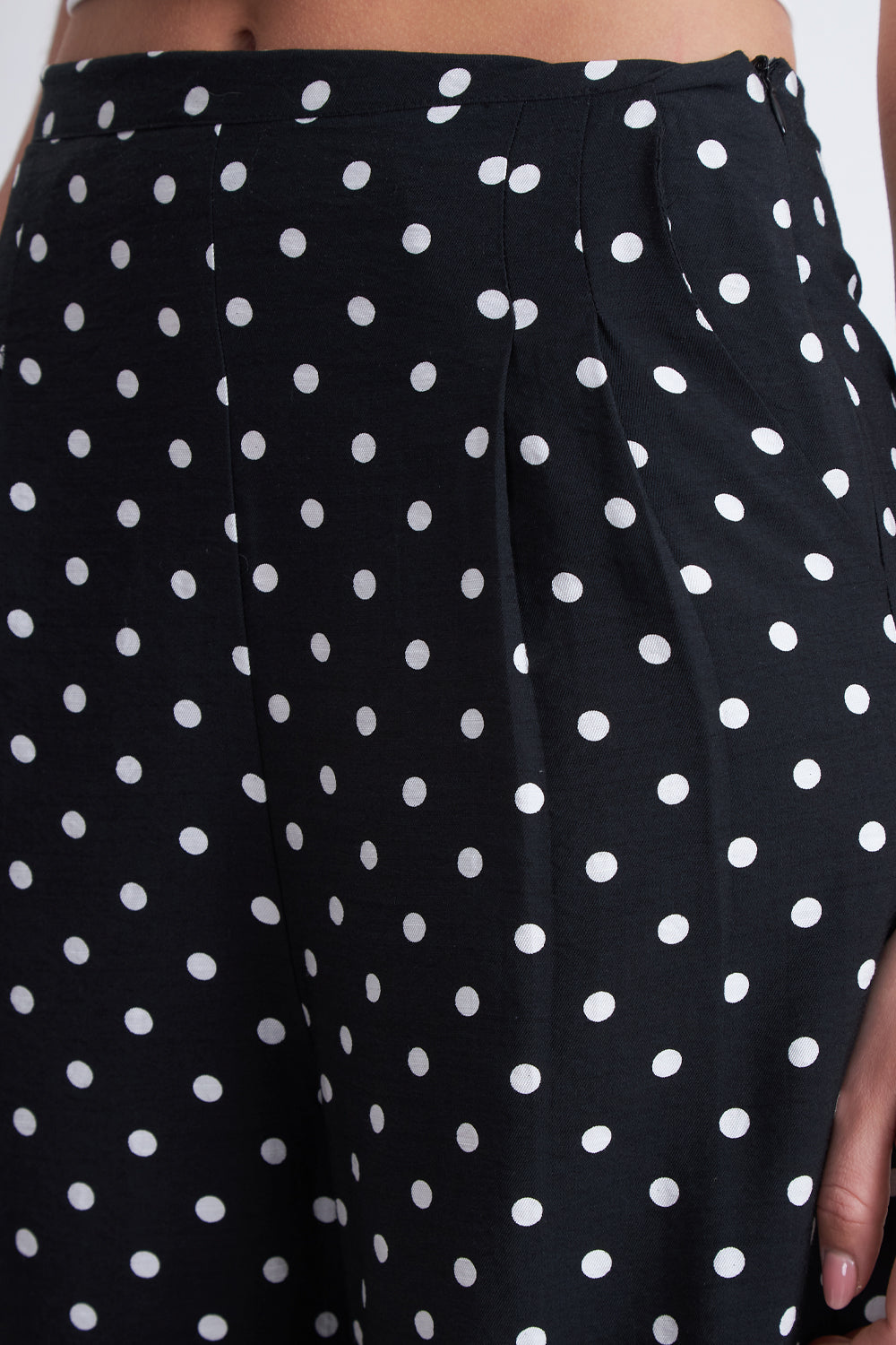 Pantalón Rectos Puntos Negro