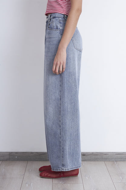 Jeans Wide Leg Ancho Celeste