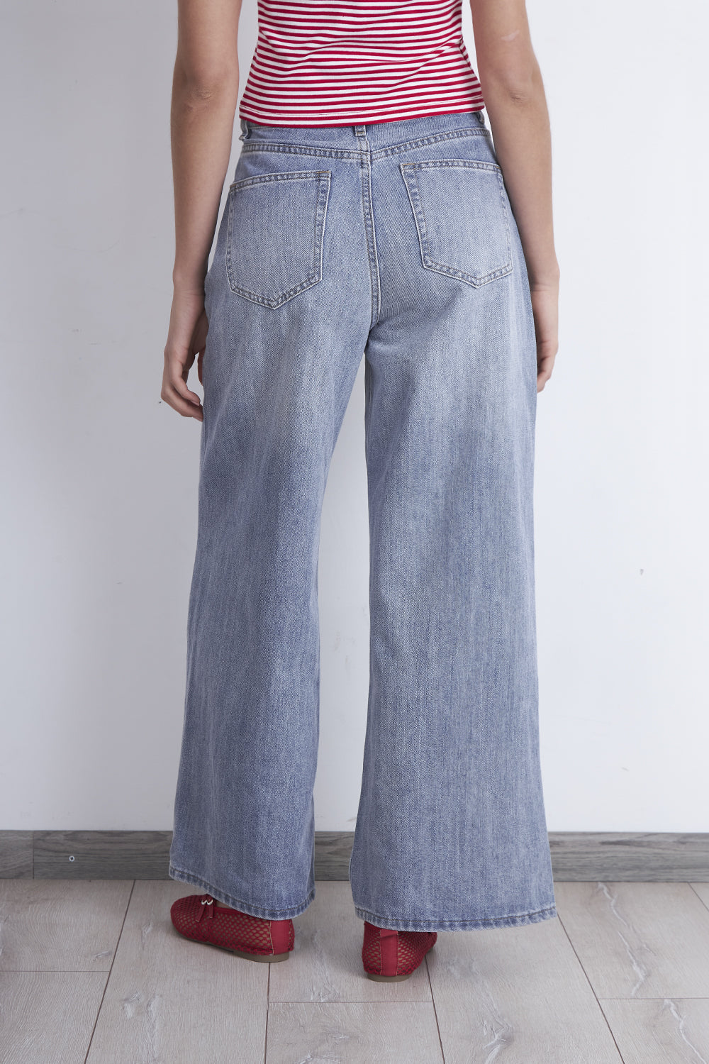Jeans Wide Leg Ancho Celeste