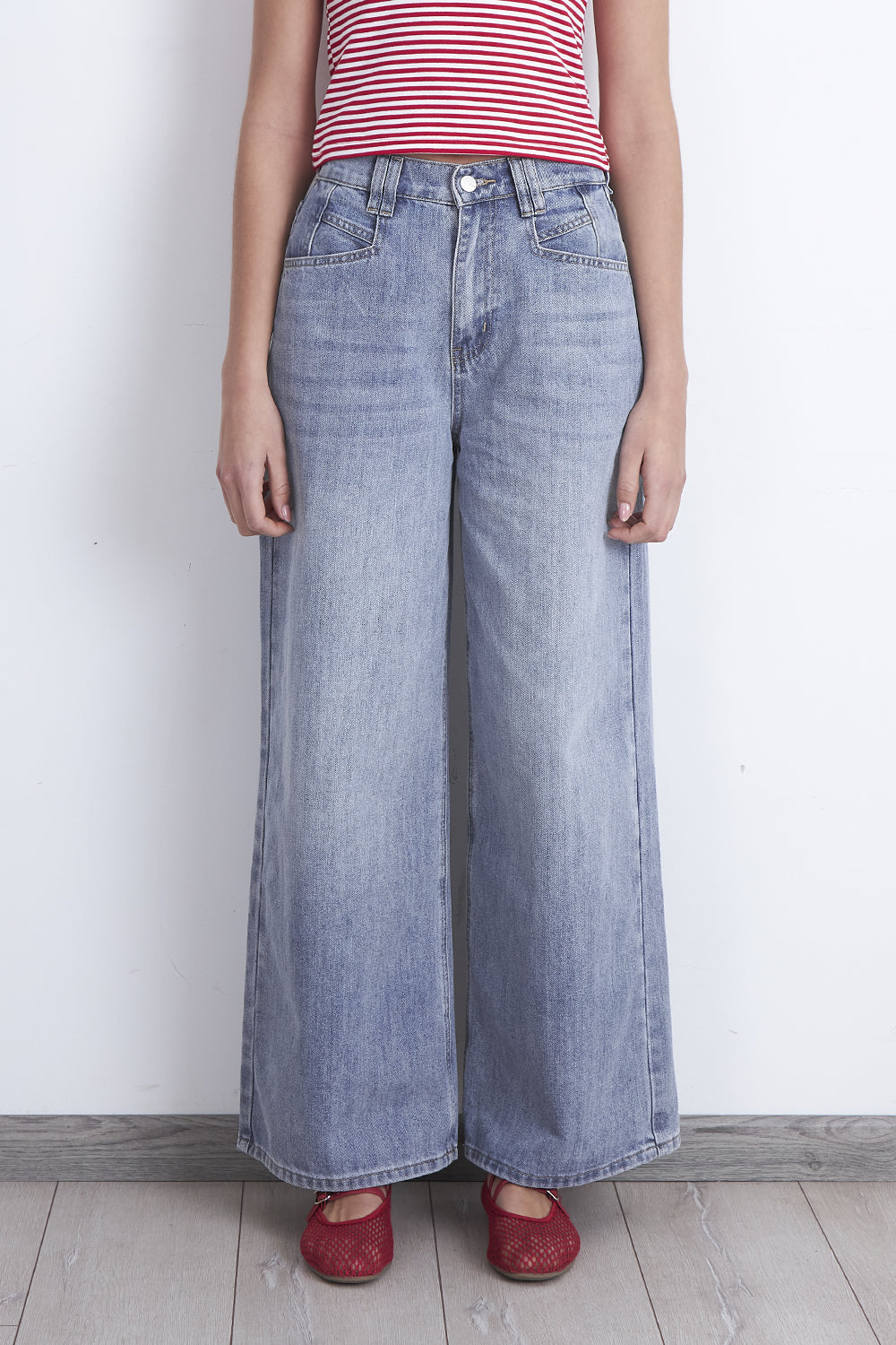 Jeans Wide Leg Ancho Celeste