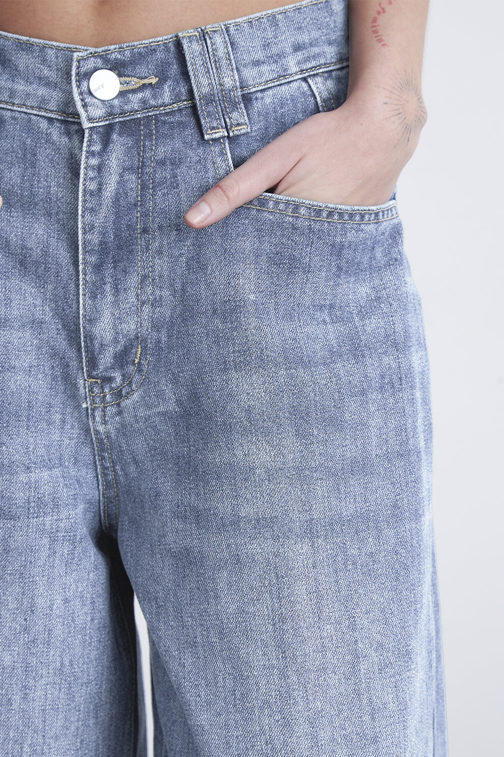 Jeans Wide Leg Ancho Celeste