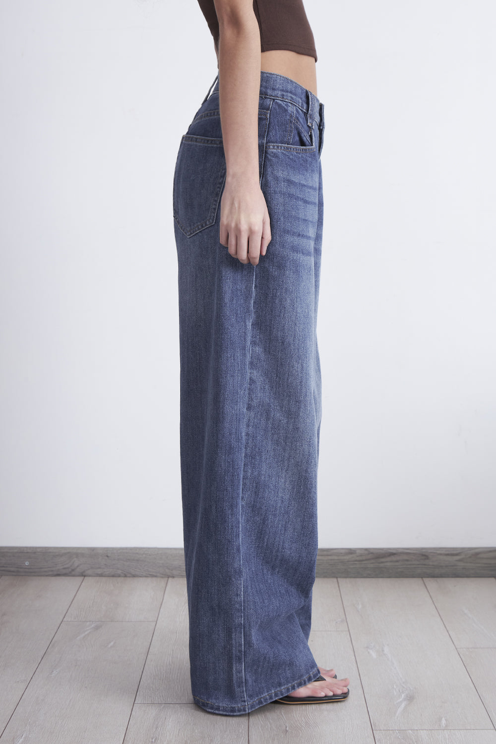 Jeans Wide Leg Ancho Azul Marino