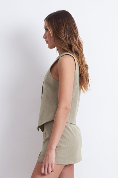 Gilet Sastrero Rayas Diplomáticas Khaki