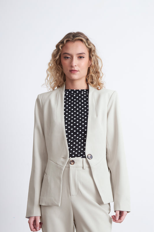 Blazer Básico Sastrero Blanco