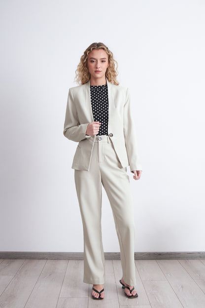 Blazer Básico Sastrero Blanco