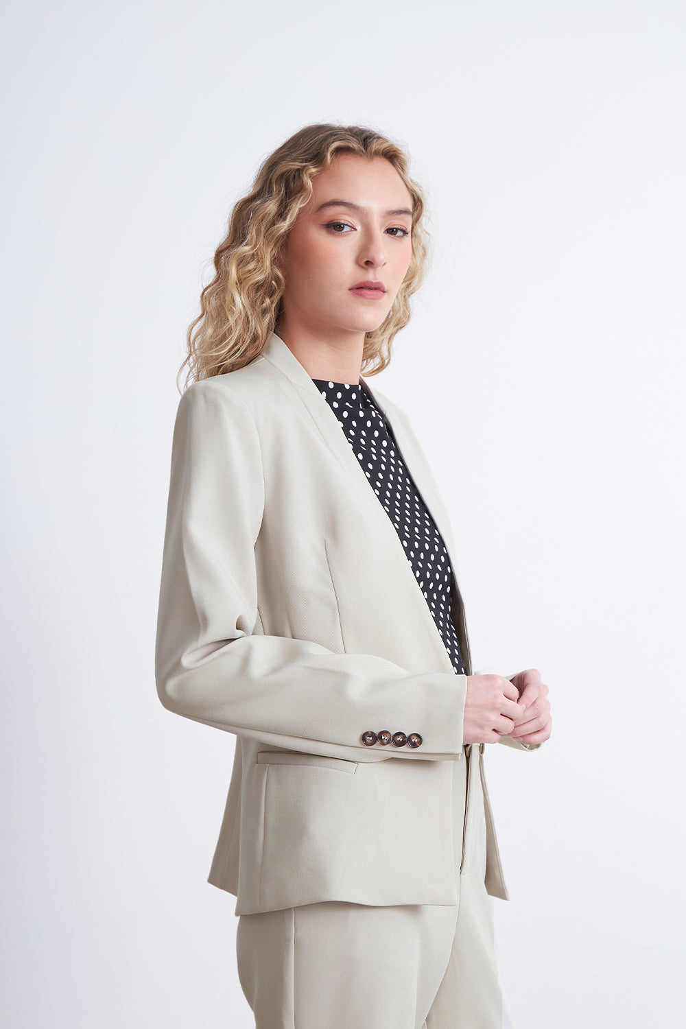 Blazer Básico Sastrero Blanco