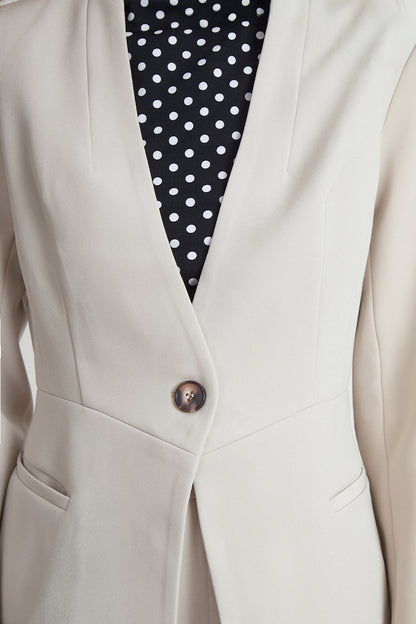 Blazer Básico Sastrero Blanco